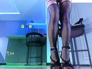 cherry's legs n vagina,  heels n stockings