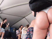 Juicy booty dancing at music festival