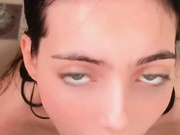 Green Eyed Slut Sucks and Swallows in Shower