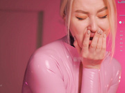 Bronnica pink rubber suit fetish