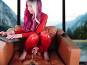 Latex_Lacie, red latex catsuit, 2023-05-04 18-18
