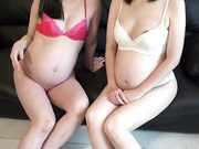 Two pregnant japanese girls