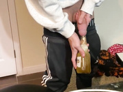 Ethan seeks pissing in a bottle