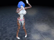 Tiger girl dancing until breast and ass expansion