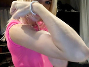 blonde with beautiful biceps and eyes