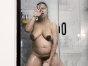 Pregnant Smashjackson/Ashlynn play w/ dildo in shower