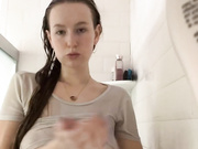 Aubrey Chesna shower boob massage