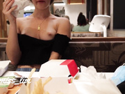Hot  things in McDonalds (public) Miss livi