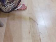 Sexy feet of kids mom at basketball game