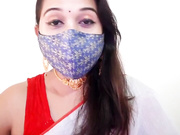 neha664 Shows Face With Mask And Armpits