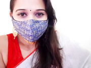 neha664 Shows Face With Mask And Armpits