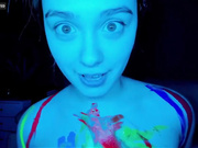 evi_wow body paint and neon lights