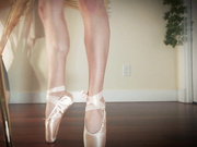 183 - KatDreams stretches and plays in Pointe Shoes  NN