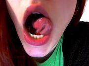 Beautiful girl tongue