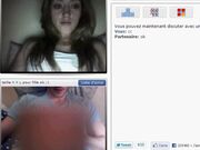 ChatRoulette - Hot Blonde Make Me Cum Watching