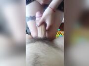 anon babe caresses cock