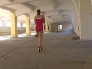 MyDirtyHobby Upskirt Heels Und Nippelwalk Mit Sexyengel in private premium video