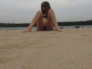 Andreza - Sweet Teen Masturbation On The Beach Publishes in private premium video