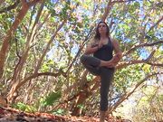 Rennaryann Real Life Public Yoga in private premium video