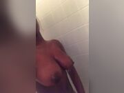 Ebony Darling in Shower
