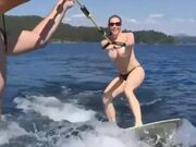 chelsea handler - topless on water