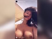 Danielle van Aalderen Instagram story topless video