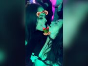 Clare R Snapchat Drunk Tongues Kiss