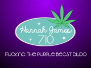 Hannahjames710 uses a purple dildo
