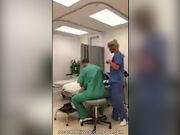 Doctor's Assistant Plays With Self