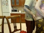 Mirniy - playing and squirting in the kitchen