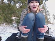 CelestialWendy - DP out in snow in private premium video