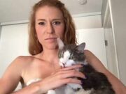 MissLizzyy Gets Bitten By Her Cat