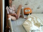 Spying on Masturbating Step Sister | Catch, Squirt, Real Orgasm