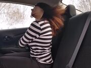 Sexy Tease Car Sale Video with Clothed Public Masturbation