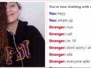 Omegle Girl almost gets Caught Showing off her Tits/ass