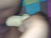 Colombian teen nude - Bella toying with banana