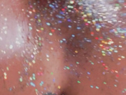 Mel_Fox and her body covered with glitter (short video)