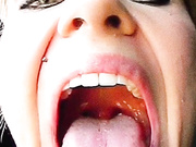 White girl sexy tounge
