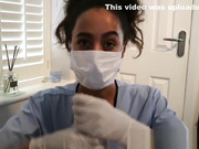 Brit nurse with gloves gets semen sample (virtual joi)