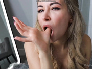 Alinity topless sucking her finger