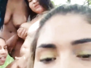 Colombian outdoor masturbation
