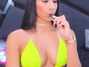 Ninamalkovich in sexy green bikini livejasmin