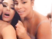 Double dose twins kiss on Snapchat