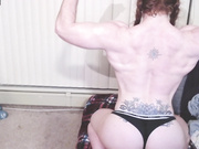 fit redhead flexing naked