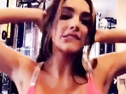 Lyna Perez - Peek at Tits doing situps at the gym
