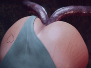 Lara Croft anal with tentacles