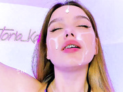 Victoria_Karma naked, "cum" on face and boobs