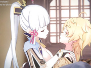 Ayaka and aether having sex