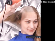 gorgeous young lady shaved bald