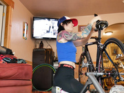 Frankie-Rivers bike dildo exercise